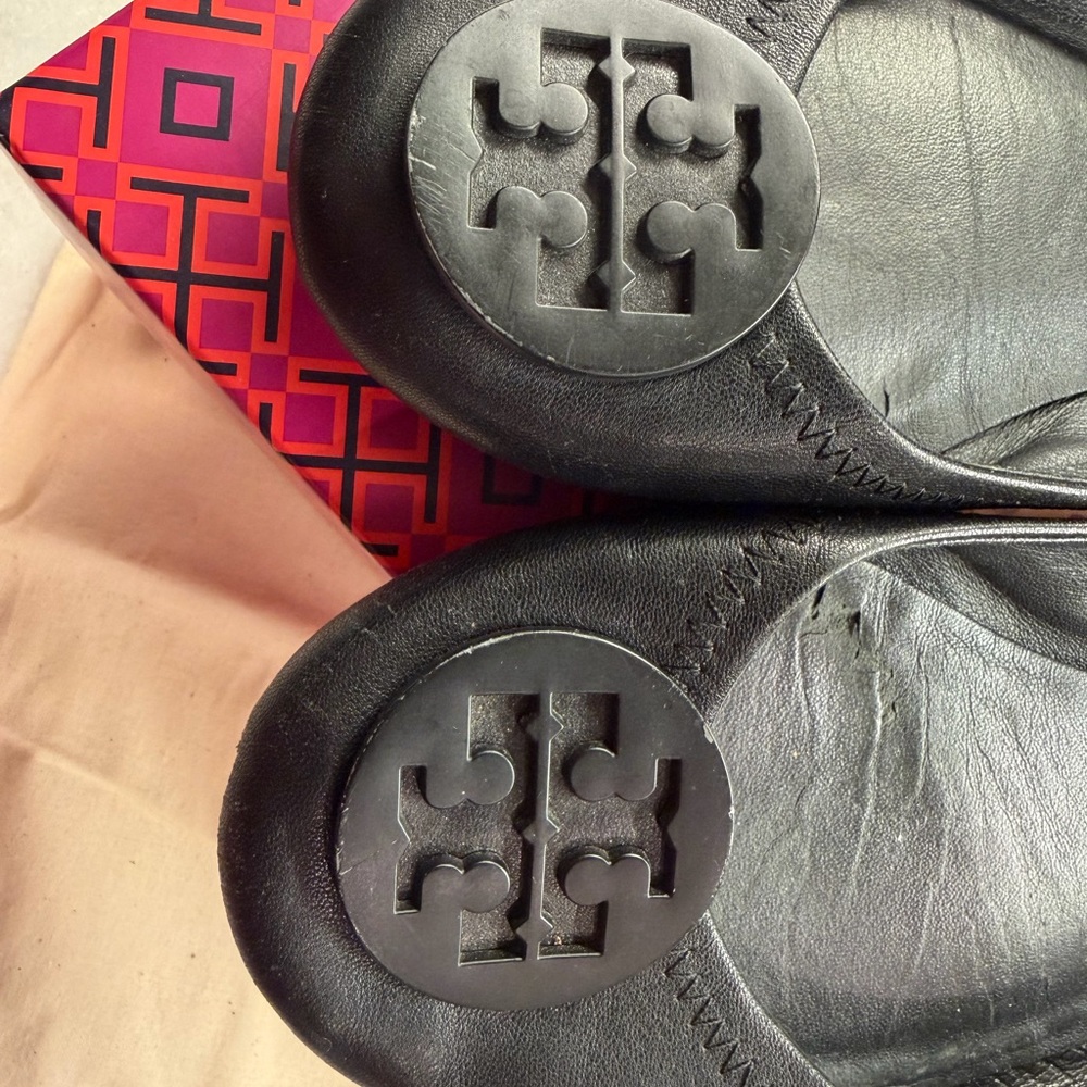 Tory Burch Minnie Travel ballet Black Flats - Picture 8 of 14